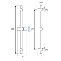 Barra fija Cool cromo - Imagen 2