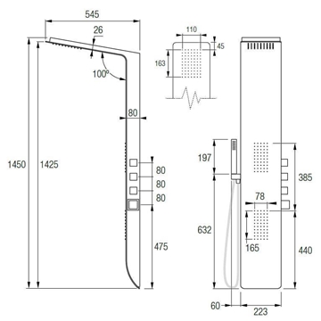 Columna hidromasaje termostática Kiara - Imagen 2