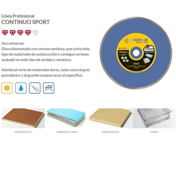 DISCO DIAMANT. GRES PROF. 115 Continuo-Sport - Imagen 2