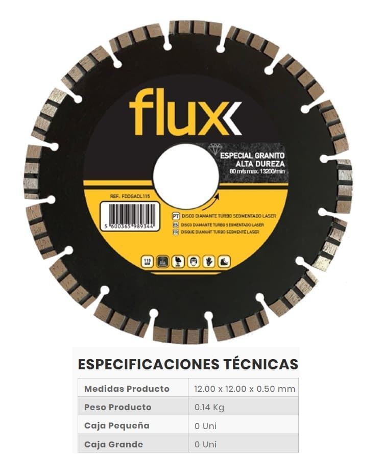 Disco Diamante 230Ø H10 Laser Flux Contrucción - Imagen 2