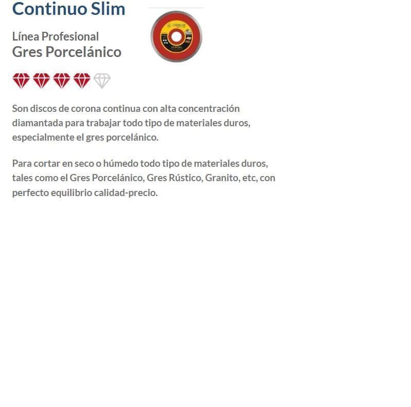 Disco Diamante Porcelánico 115 Continuo CUP Rojo - Imagen 2