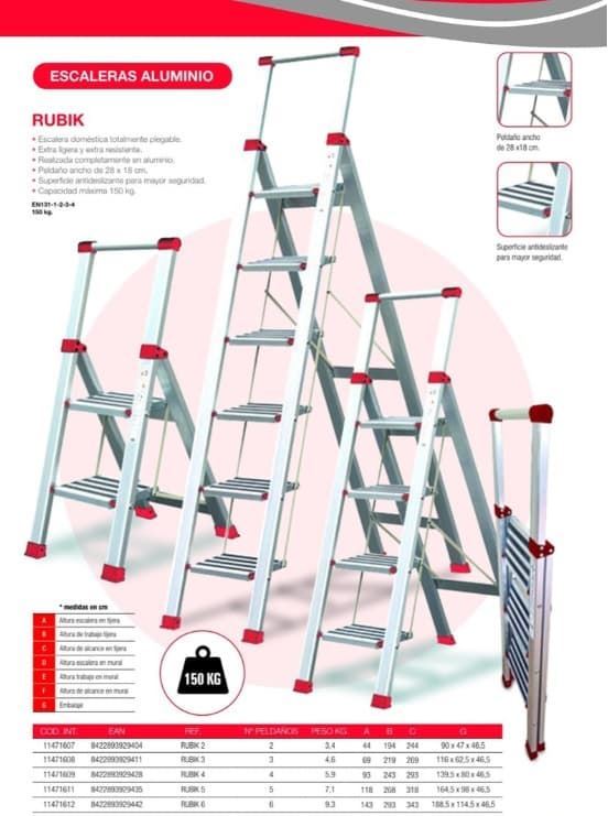 ESCALERA DOMESTICA EN ALUMINIO RUBIK 6 - Imagen 1