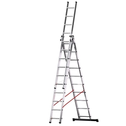 ESCALERA INDUSTRIAL TRIPLE ALUM. CONV. 3X3,00M ELITE X3 10P C/Base - Imagen 1