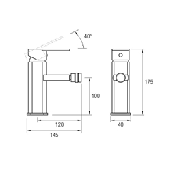 Grifo bidé Detroit cromo - Imagen 2