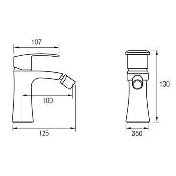 Grifo bidé Orleans cromo - Imagen 2