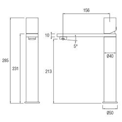 Grifo lavabo alto Inex cromo - Imagen 2