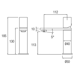 Grifo lavabo Inex cromo - Imagen 2