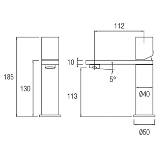 Grifo lavabo Inex cromo - Imagen 2