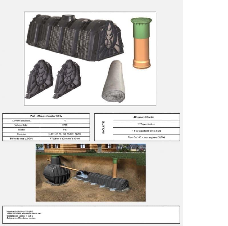Pack túneles de infiltración 1200 litros - Imagen 3