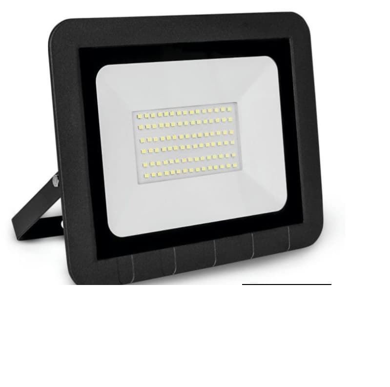 PROYECTOR LED PLANO NEGRO MATEL IP65 50W FRÍA - Imagen 1