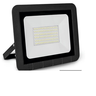 PROYECTOR LED PLANO NEGRO MATEL IP65 50W FRÍA - Imagen 1