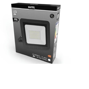 PROYECTOR LED PLANO NEGRO MATEL IP65 50W FRÍA - Imagen 2