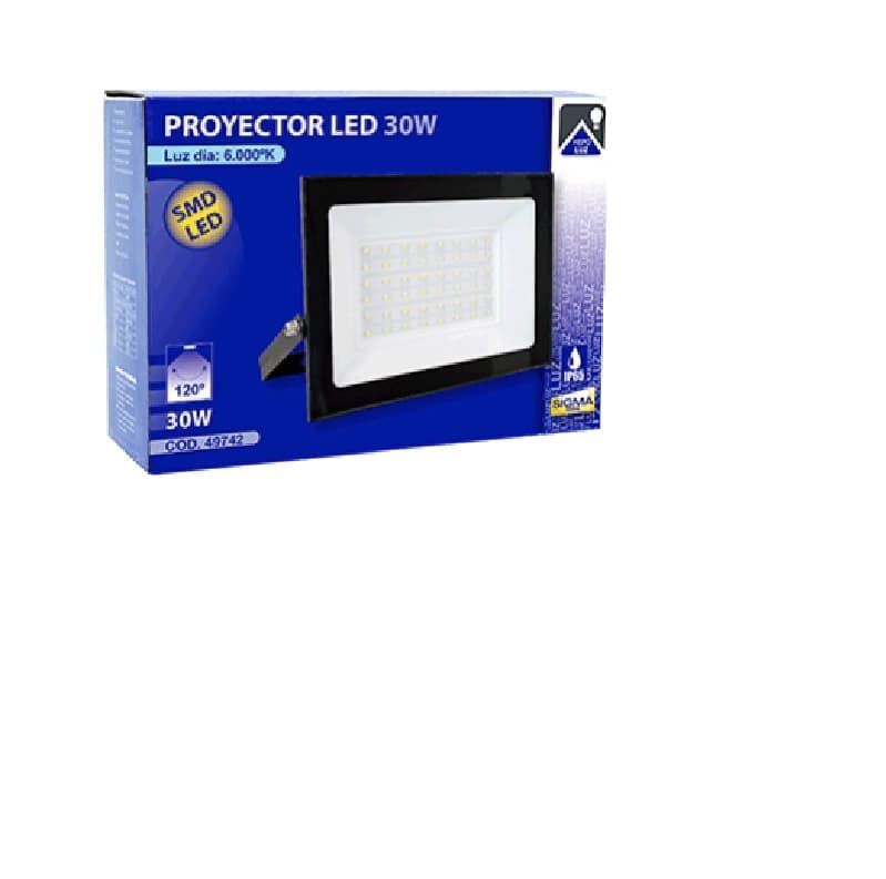 Proyector LED SMD 30W Sigma negro LUZ DIA - Imagen 4
