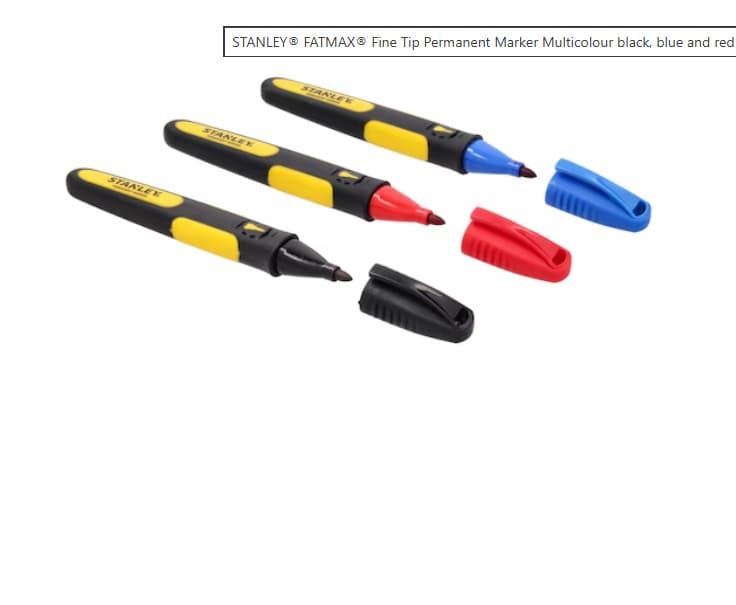 STANLEY MARCADOR Fatmax Punta fina 0-47-322 BL 3 UD. - Imagen 1
