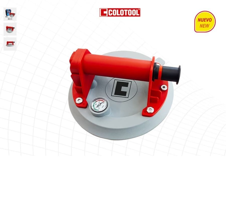 Ventosa Bomba Vacio gris C/manómetro Ø200MM COLOTOOL - Imagen 2